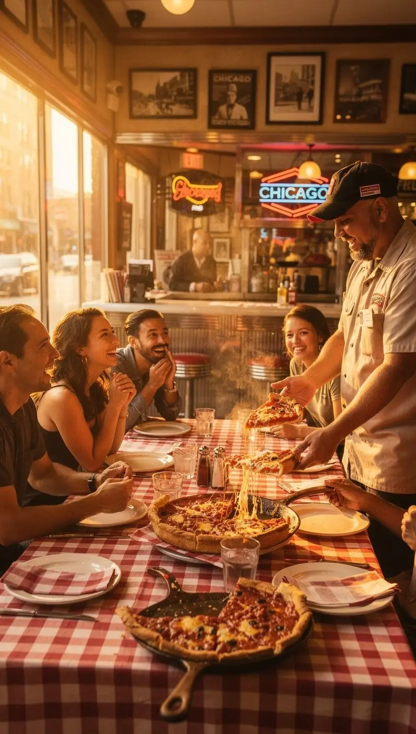 Sprzedawca z uśmiechem oferujący świeżo przygotowane jedzenie na ulicy.