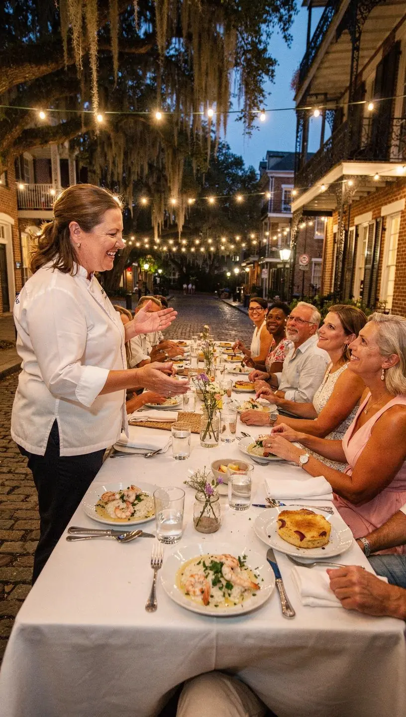 Targ z lokalnymi produktami spożywczymi w malowniczej okolicy.